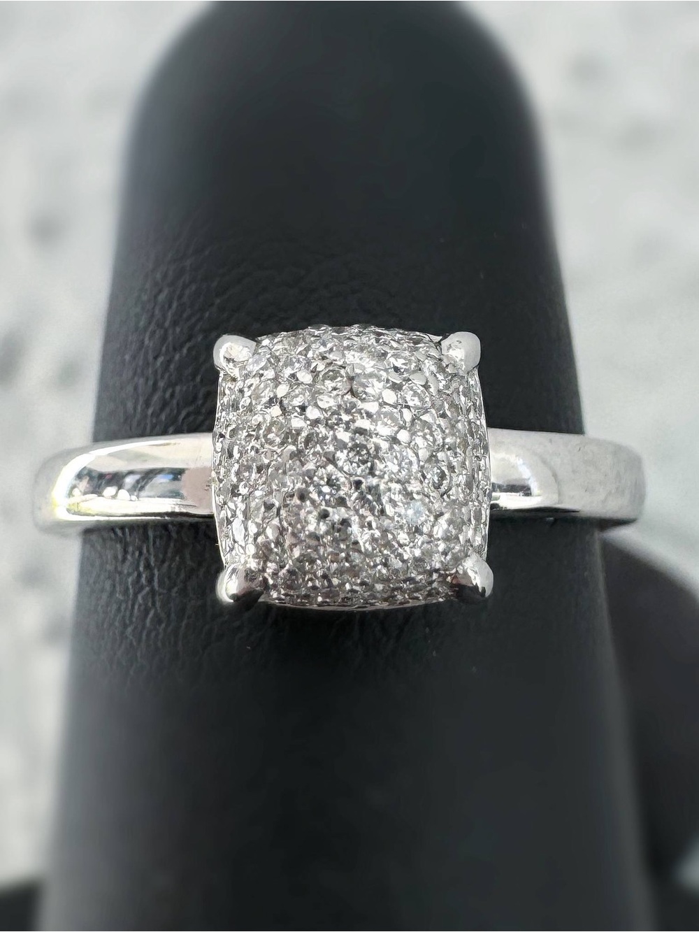 Tiffany & Co. Paloma Picasso 18K white gold Pave 0.16CTW Diamond Sugar Stack
